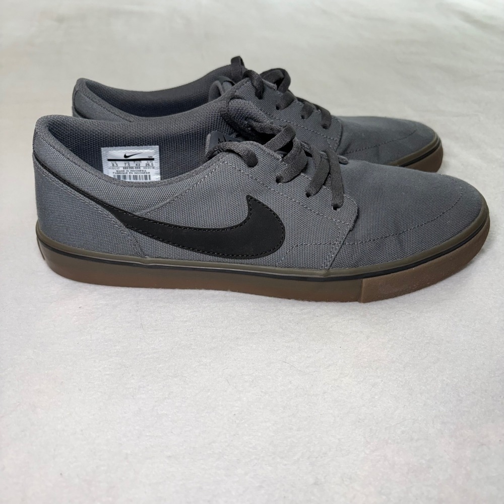 Nike SB Solarsoft Portmore Gray Canvas Gum Men 8.5 Skate Shoes 880268-009 LowTop
